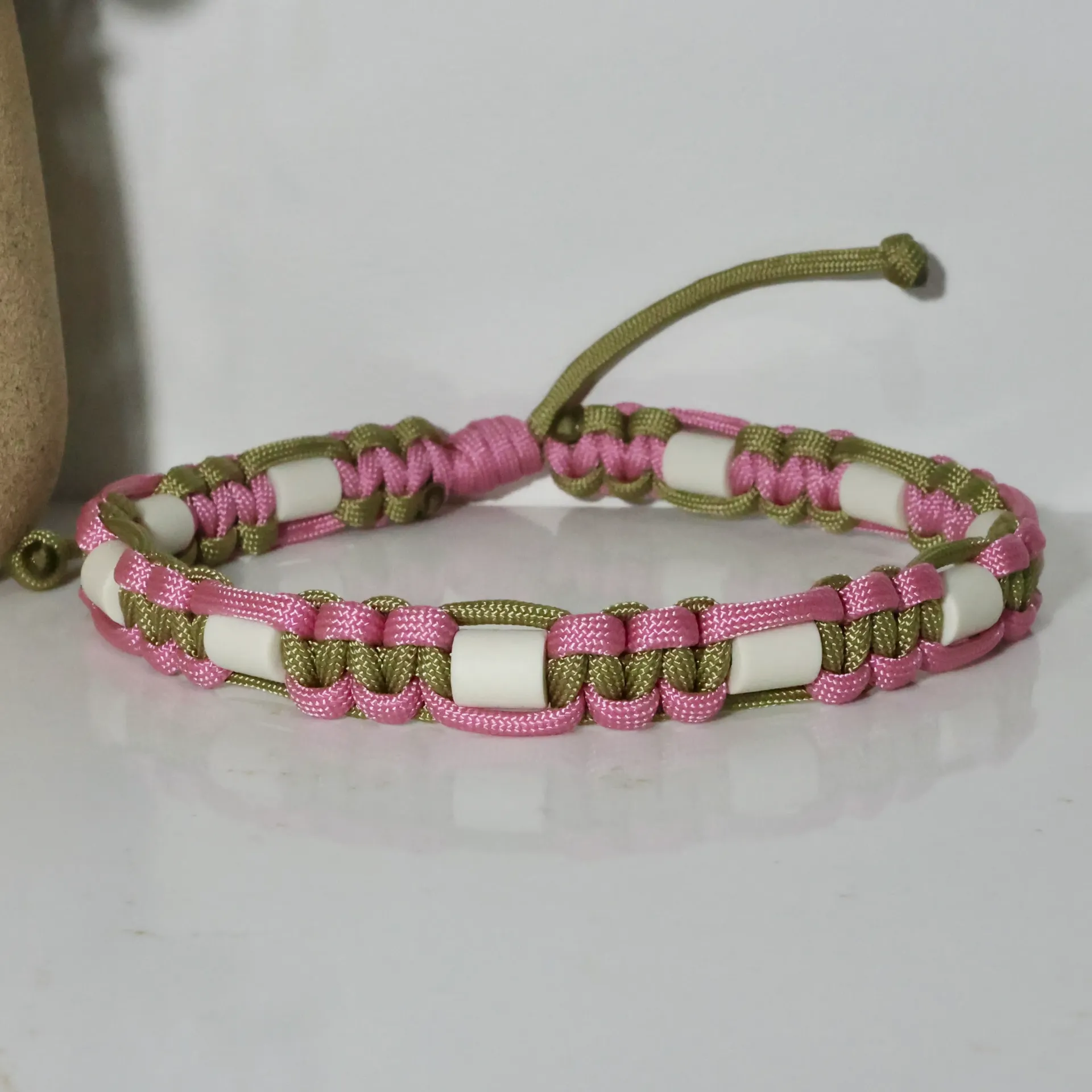 Collier EM Cobra (Kaki et lavande rose) (xx-small (7 à 11 pouces))