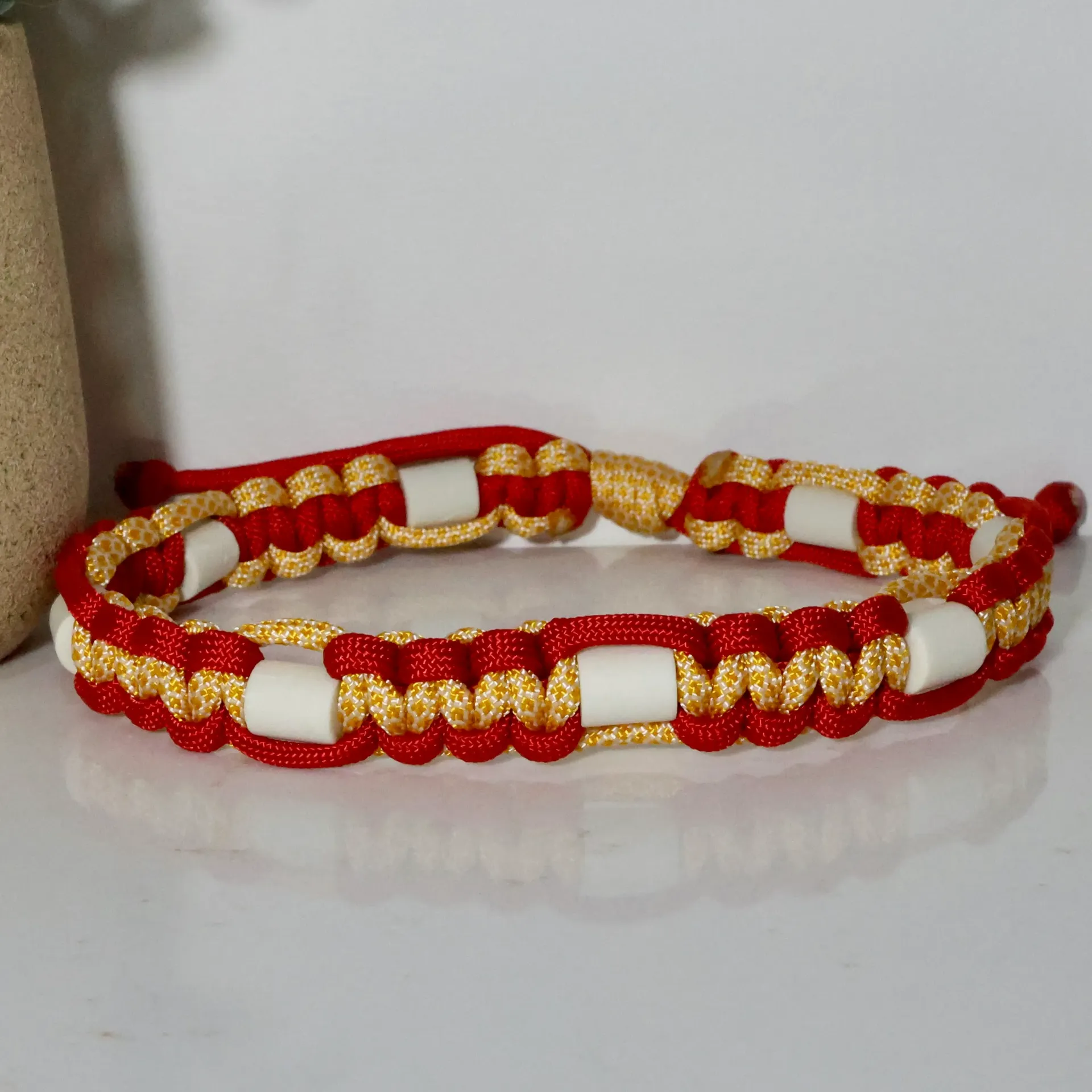 Collier EM Cobra (Rouge impérial et jaune diamant) (xx-small (7 à 11 pouces))