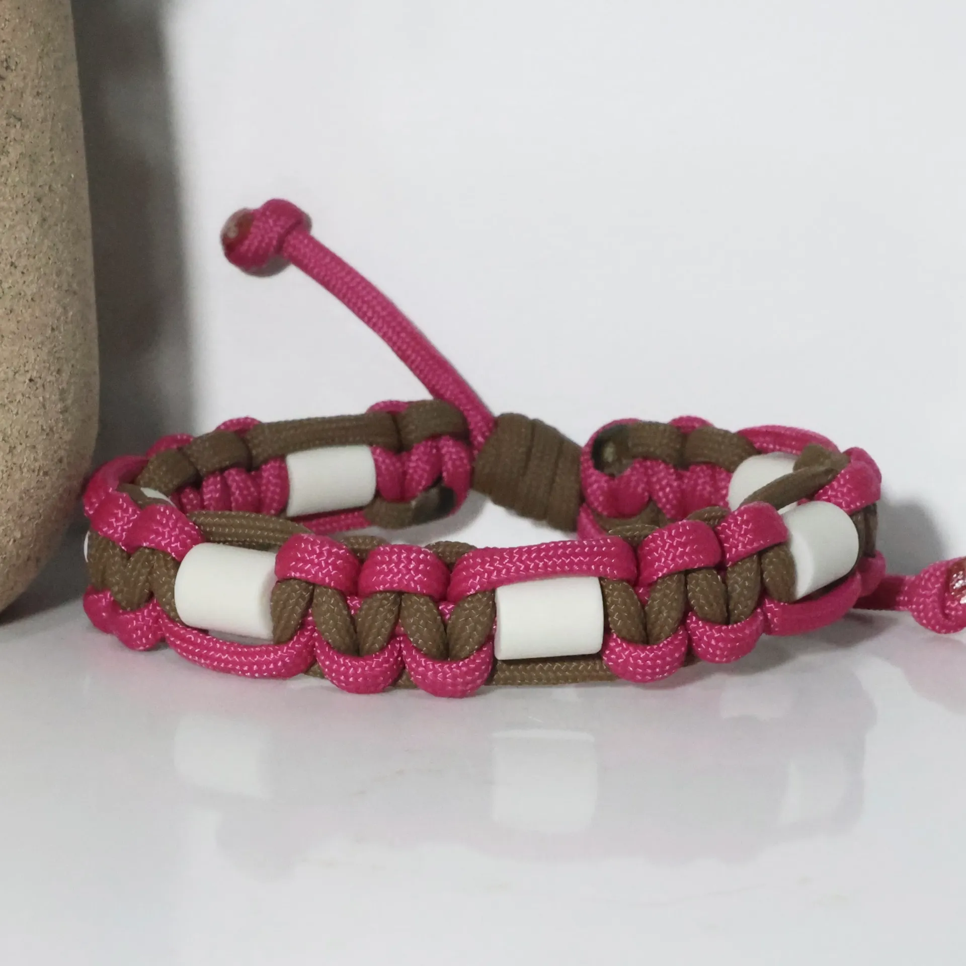 Collier EM Cobra (Fuchsia et brun coyote) (xx-small (7 à 11 pouces))